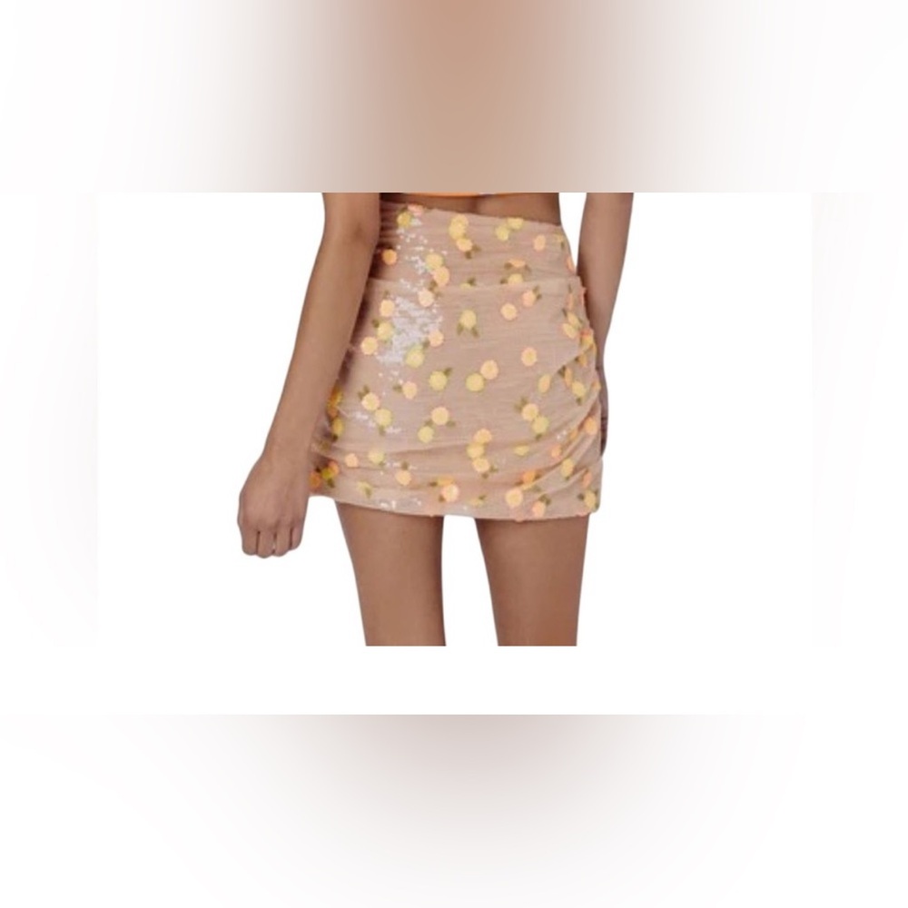 For love and lemons sequined flower skirt